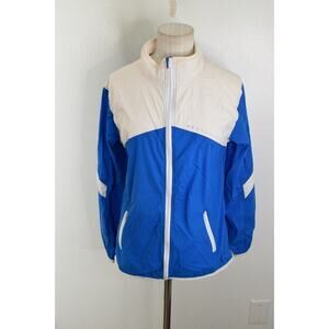 Redvanly Jacket Womens Size Medium Windbreaker Blue Lightweight Stretch Tennis